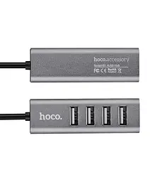 USB-хаб Hoco HB1 4USB Line machine Tarnish - мініатюра 2