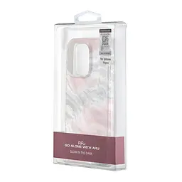 Чохол Lum Neon (світяться у темряві) iPhone 14 Pro Marble Pink - мініатюра 2