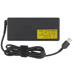 Блок живлення для ноутбука Lenovo 20V, 6A, 120W, USB+pin (Square 5 Pin DC Plug), black (без кабеля!) - мініатюра 3