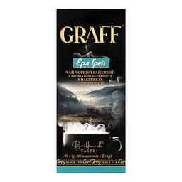 Чай чорний Graff Earl Grey з бергамотом в пакетиках 40 г (20 шт. х 2 г)  - мініатюра 3
