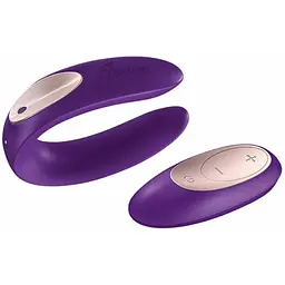 Вібратор Satisfyer Double Plus Remote 9 см фіолетовий