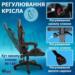 Геймерське крісло 4Points GT Чорне - мініатюра 11