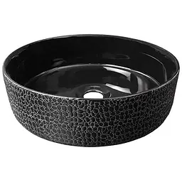 Умивальник накладний Volle 36x36x12 см black 13-40-111B, Чорний