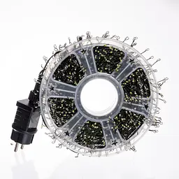 Новорічна гірлянда Хвойна лапа кімнатна роса 50 м 1000 LED, кімнатна гірлянда роса зелений провід Жовте сяйво Garlando D1000L50MGY - мініатюра 7