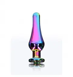 Анальна пробка з кристалом ToyJoy Twilight Bum Bijou Medium, 11 см (райдужний) - мініатюра 2