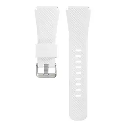Силіконовий ремінець Watchbands для Samsung Galaxy Watch 46mm Silver - білий (WB001WHITE46M) - мініатюра 2