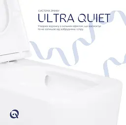 Унітаз підвісний Qtap Gemini Ultra Quiet, з сидінням Slim Duroplast/ Soft-close/ Quick Release QT2533076EUQW - мініатюра 4