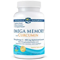 Жирні кислоти Nordic Naturals Omega Memory with Curcumin 60 капсул - мініатюра 2