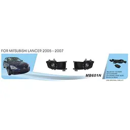 Фари дод. модель Mitsubishi Lancer 2005-07/MB-601N/H3-12V55W/ел.проводка