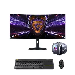 Ігровий комплект ПК Acemagic Tank03 / i9-12900H / 32GB / 1TB / RTX 4060 + Монітор Xiaomi Redmi G34WQ Ultra WQHD 180 Гц + Logitech клавіатура, миша