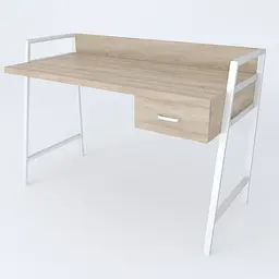 Письмовий стіл Ferrum-decor 750x1000x600 Білий метал ДСП Дуб Сонома 32 мм (FRD-103439) - мініатюра 3