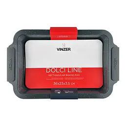 Форма для випікання прямокутна Vinzer Dolci Line 50782 36х23х3.5 см чорна - мініатюра 6
