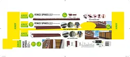 Шипи на паркан Kinzo Garden 50х4.5х1.7 см 10 шт. - мініатюра 11