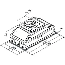 Витяжка вбудована Ardesto HFI-F700MW White [142609] - мініатюра 2