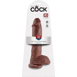 Фалоімітатор King Cock With Balls 26.7 см коричневий