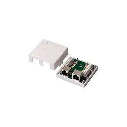 Комп'ютерна розетка RJ45 x2 STP 5e Kingda (KD-WP6037-C5e) - мініатюра 2