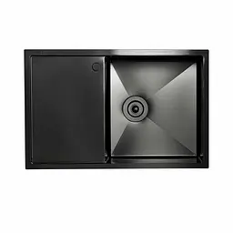 Кухонна мийка Platinum Handmade PVD Н 780x500x200 R чорна (з кріпленням і отвором під змішувач), Чорний