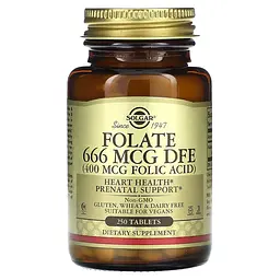 Фолат (Фолієва кислота) Folate 666 мкг DFE - 250 таблеток