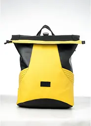 Рюкзак Sambag RollTop MQN чорний з жовтим 41 х 27 х 18 см (24320628) - мініатюра 2