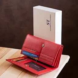 Жіночий шкіряний гаманець ST Leather 17х9 см acs0014718 - мініатюра 9