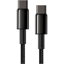 Кабель Baseus Tungsten Gold Fast Charging Data Cable USB-C to USB-C 100W 1m Black (CATWJ-01) [83771] - мініатюра 3