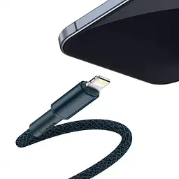 Кабель Baseus High Density Braided Fast Charging Data Cable Type-C to Lightning PD 20W 1m Blue (CATLGD-03) - мініатюра 6