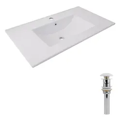 Раковина врізна меблева Qtap Albatross 820x460x180 White з донним клапаном QT01113080CW148475 - мініатюра 3