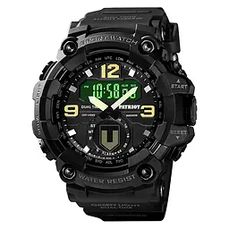 Чоловічий наручний годинник 004BKTRO ТРО Чорні + Коробка Patriot acs0031055 - мініатюра 6