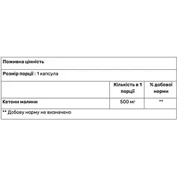 Кетони малинові Haya Labs Raspberry Ketones 500 мг 100 капсул - мініатюра 2