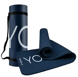 Килимок для йоги та фітнесу PowerPlay 4151 NBR Performance Mat Синій (183x61x1.2) (PP_4151_Blue_1.2cm)
