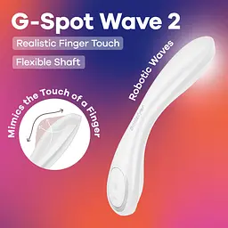 Вибратор Satisfyer G-Spot Wave 2 White, имитирует ласки пальцем - миниатюра 2