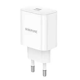 Блок живлення швидкого заряджання адаптер Borofone BA81A 20w type-c порт вихід PD QC - мініатюра 5