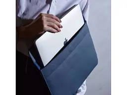 Чохол для ноутбука InCarne Klouz MacBook Pro 14 2021-2025 (класична шкіра) синій (klouz-blue-pro-14) - мініатюра 3