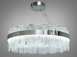 Підвісний світильник LED Diasha 817/600CH Silver, 140W, регульована висота, 60 см, кришталь, для коридору та вітальні - мініатюра 2