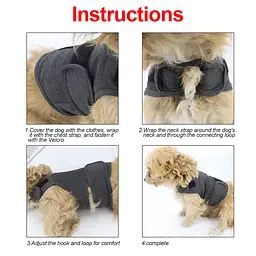 Заспокійливий жилет для собак WanTalk Dog Anxiety Jacket, Dark Grey - мініатюра 7