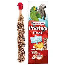 Ласощі для середніх і великих папуг Versele-Laga Prestige Sticks Верселе-Лага банан і кокос (2 шт) 140 г (223581)