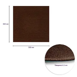 Самоклеюча плитка Sticker Wall під ковролін темно-коричнева 300х300х4 5мм SW-00001422 - мініатюра 2