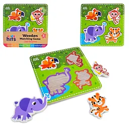 Дерев'яна розвивальна гра-сортер Kids Hits Zoo Quartet з фігурками тварин (KH20/035)