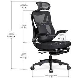Офісне крісло Mealux HF-G20 Black (HF-G20 F/B) - мініатюра 2