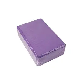 Блок для йоги та фітнесу, фіолетовий, 23×14.5×7.5 см, EVA піноматеріал - мініатюра 5