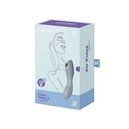Вакуумний стимулятор клітора з вібрацією Satisfyer Curvy Trinity 3 сірий - мініатюра 5