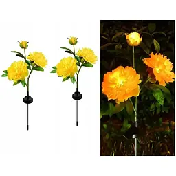 Світильники садові на сонячній батареї Garden Peony Light 2 шт вуличні