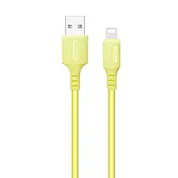Кабель USB AM - Lightning, 1 м, жовтий, ColorWay, 2.4A (CW-CBUL043-Y)