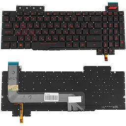 Клавіатура для ноутбука ASUS (FX503 series) rus чорний без фрейма підсвічування клавіш