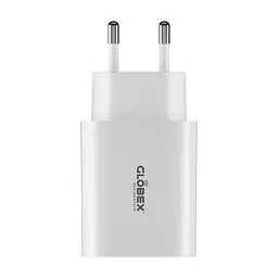 Зарядний пристрій Globex 2xUSB-C 30W FastPower white (30WCC) - мініатюра 2