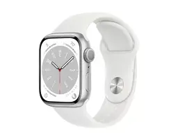 Смарт-годинник Apple Watch Series 8 GPS + Cellular 45mm Silver Aluminum Case with White S. Band (MP4J3) - мініатюра 1