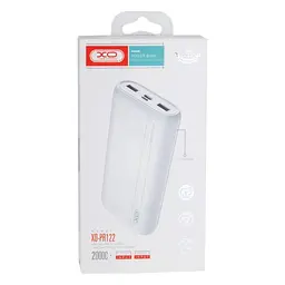 Зовнішній акумулятор XO power bank PR122 20000 mAh білий - мініатюра 5