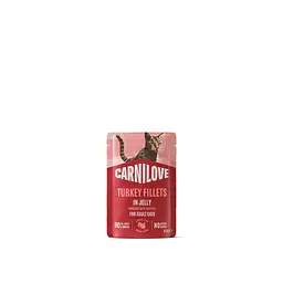 Вологий корм для котів Carnilove Jelly Turkey with Valerian індичка і валеріана в желе пауч 85 г
