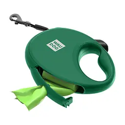 Повідець для собак WAUDOG R-leash з контейнером для пакетів L до 40 кг 5 м зелений (262918) - мініатюра 4
