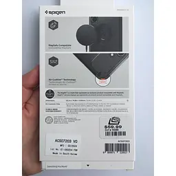 Протиударний з підставкою чохол Spigen Slim Armor MagSafe для Samsung Galaxy S24 (S921) Black ACS07203 Magfit - мініатюра 4
